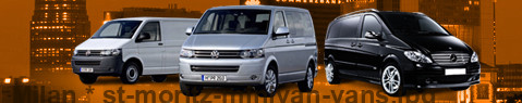 Private transfer from Milan to Saint Moritz with Minivan