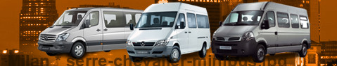 Private transfer from Milan to Serre Chevalier with Minibus