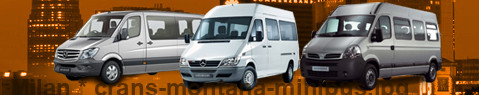 Transfert privé de Milan à Crans-Montana avec Minibus